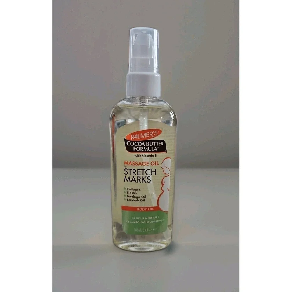 Cocoa Butter Formula Massage Oil for Stretch Marks and Pregnancy Skincare 3.4 oz